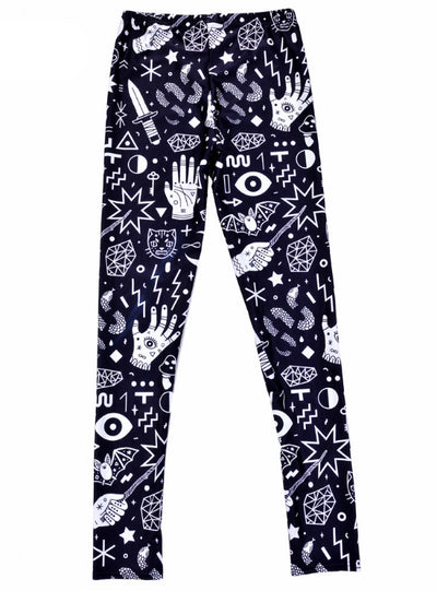 Print Fitness Leggings Punk Trousers Leggings Drop 