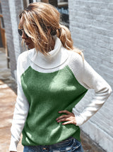 Women's Blouse High Solid Color Sweater