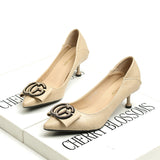 Fine Leather Sexy Pointed High Heel Shoes