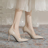 Women's Shallow Pointed Stone Pattern Shoes