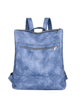 Vertical Zipper Soft-faced Messenger Backpack Bag