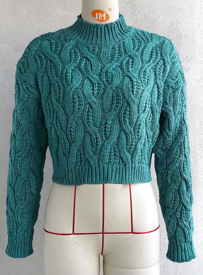 Round Neck Twist Coat Sweater