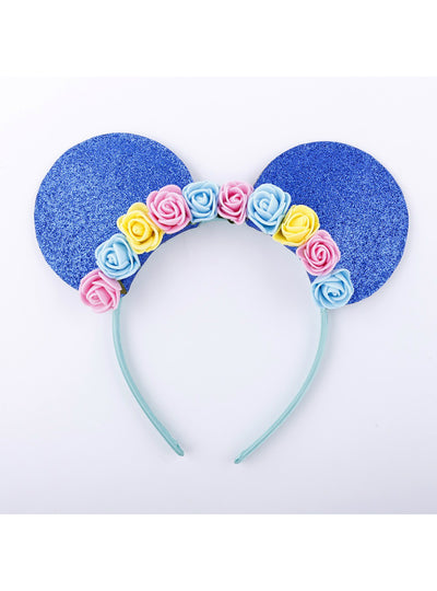 Cute mouse Ears Hair Bands Hoop rose flower 