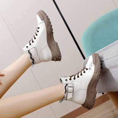 Women's Cotton Shoes Leather Boots