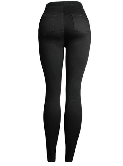 3D Embroidery Ladies' High Waist Jeans