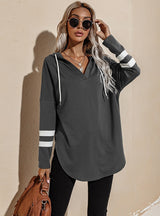 Women Long Sleeve Hooded Loose Top
