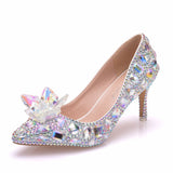 Cinderella Colored Diamond Rhinestone Wedding Shoes