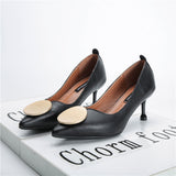 Wine Glass Pointed Shallow Buckle Velvet High Heels