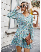 Round Neck Sweet Floral Dress