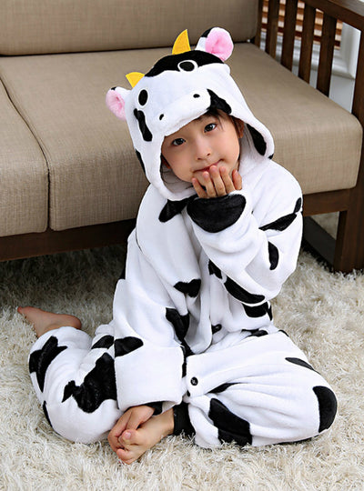 Christmas Pajamas Kids Boys Girls Cow Onesie