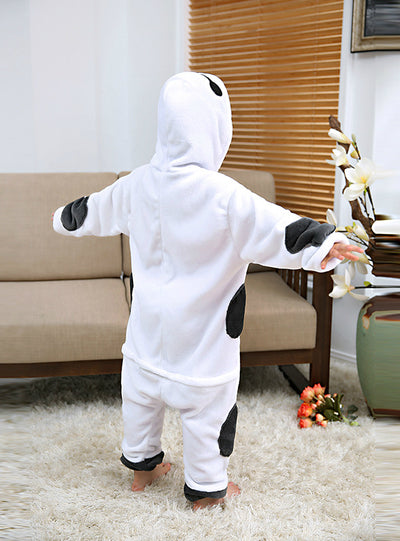 Children's Pajamas Cartoon Big White Animals Conjoined Flannel