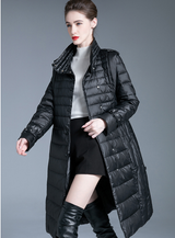 Long Warm White Duck Down Coat