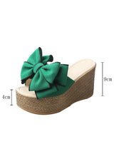 Ladies Slippers For Family Butterfly-knot Women Shoes
