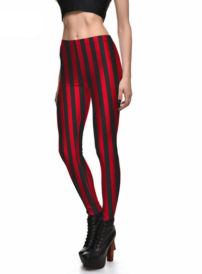 Pirate Leggings Pants Digital Printing Beetle Red Leggings