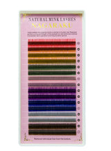 8 Colors Rainbow Colored Eyelash Extension Faux Mink