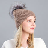 Knitted Cashmere Curling Thickened Hat