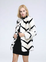 Imitation Mink Medium And Long-Sleeved Fur Coat