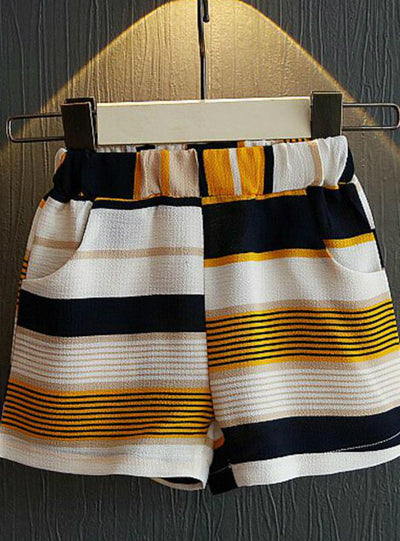 Sleeveless Blouse Tops+Short Pants 2Pcs Suit