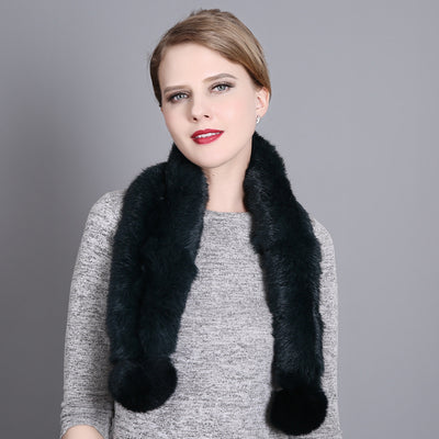 Women's Rabbit Fur Warm Scarf