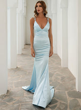 Sexy V-neck Strap Fishtail Dress