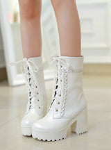 Students Soft Sister Lolita High-heeled Boots 