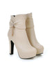 Women Boots Platforms Square Heel Ankle Boots