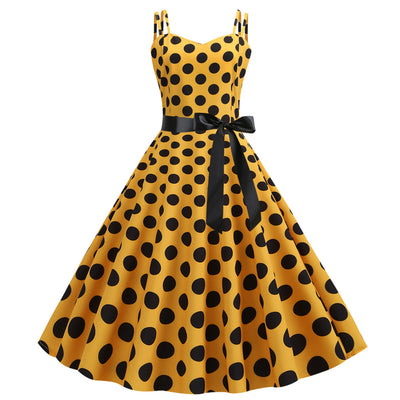 Strap 50S Retro Polka Dot Dress
