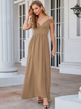 Sexy V-neck Backless Split Dress