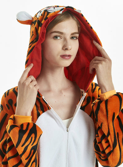 Tiger Animal Onesie Pajama Warm Animal Sleepwear