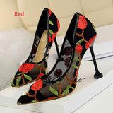 Embroidered Lace Mesh Hollow Shoes
