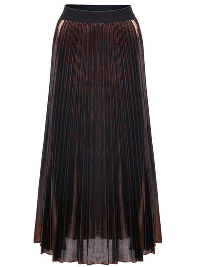 Pleated Skirt Slim High Waist Beach Dress