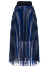 A-line Folded Skirt High Waist Shaped Gauze Skirt