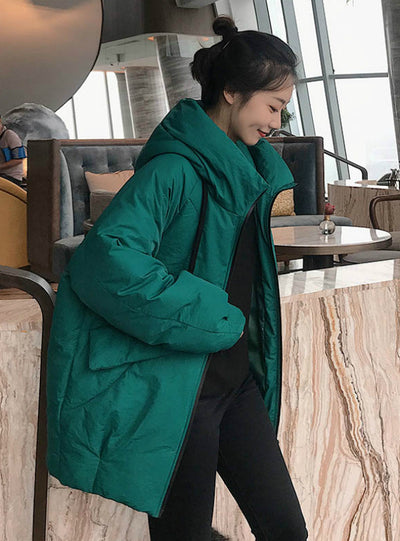Women Fashion Long Parkas Padded Jacket Coat