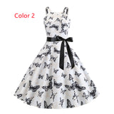 Retro Print Sleeveless Dress