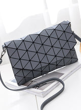 Solid Plaid Geometric Lingge Envelope Handbag