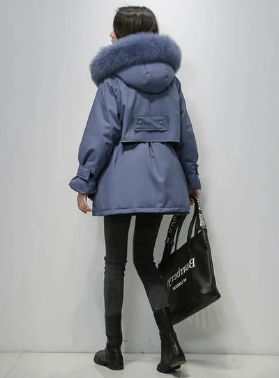 Winter Down Jacket Women Hat Ultra Light Duck