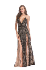 Sexy Nightclub Sling Slit Sequined Dress