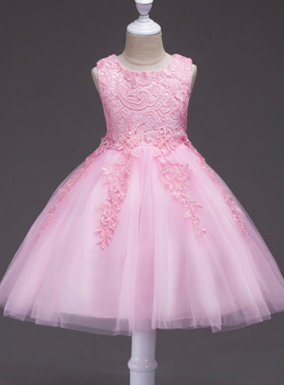 Baby Girl Flower Bowknot Christening Gown Formal