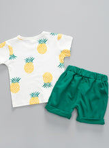 Printed Fruit Sports Suit For A Boy T-Shirt + Shorts 