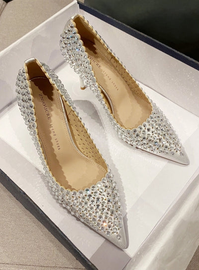 Thin-heeled Pointed Hollow High-heeled Shoes