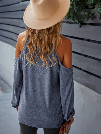 Lace Stitching Hollow Sexy T-shirt