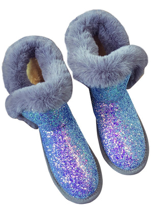 Fur Soft Flat Heels Cotton Padded Warm Winter Shoes