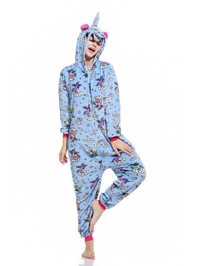 Unicorn Kigurumi Onesie Zipper Design Animal Cartoon
