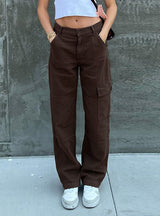 High Waist Straight Casual Jeans