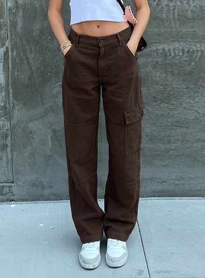 High Waist Straight Casual Jeans