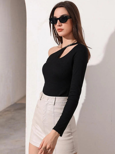 Sexy Hollow Casual Long Sleeve T-shirt Ttop