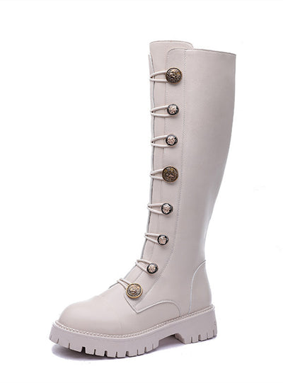 Rubber Thick-soled High-top Riding Boots