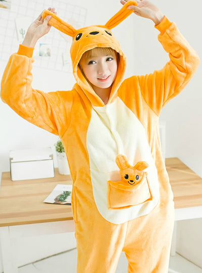 Cartoon Conjoined Nightgown Children Kangaroo