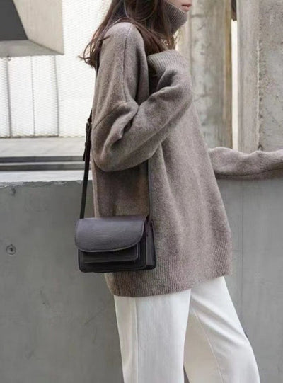 Women Korean Style Loose Warm Knitted Pullover