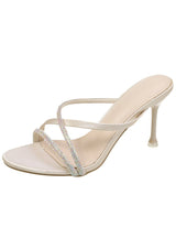 Round-headed Rhinestone Sandals